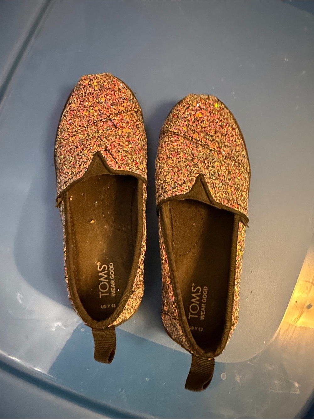 TOMS Multicolor Glitter Slip-On Shoes
